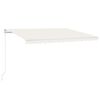 vidaXL Tenda da Sole Retrattile Manuale con LED 450x300 cm Crema