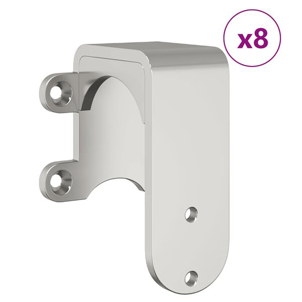 vidaXL Kit Binari Porta Scorrevole 400 cm Acciaio Inossidabile Argento