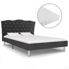 vidaXL Letto con Materasso Tessuto Grigio Scuro 140x200 cm