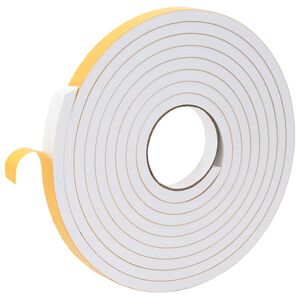 vidaXL Nastro adesivo in schiuma 10 pz Bianco 15mm x 5m Schiuma CR