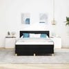 vidaXL Letto a molle con materasso Nero 140 x 200 cm Tessuto