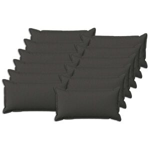 vidaXL Federa 12 pz HOUTEN Grigio Scuro 40 x 80 cm Lino