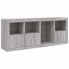 vidaXL Credenza con Luci LED Grigio Sonoma 164x37x67 cm