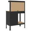 vidaXL Banchi da lavoro Nero 90 x 49 x 141 cm Legno multistrato