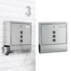 HI Cassetta Lettere con Portagiornali 30,5x9,6x33,5 cm Acciaio Inox