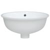 vidaXL Lavandino da Bagno Bianco 38,5x33,5x19 cm Ovale in Ceramica