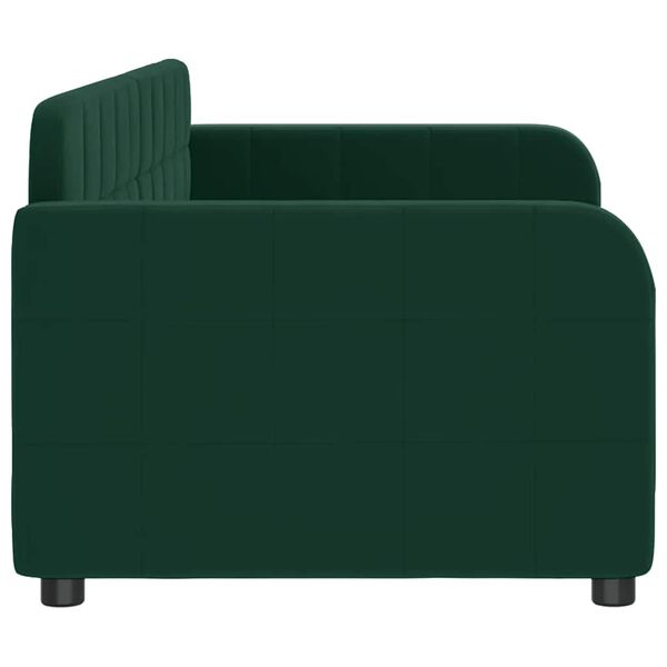 vidaXL Letto da Giorno Verde Scuro 80x200 cm in Velluto
