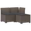 vidaXL Divano da giardino 3 posti con cuscini in look rattan PP
