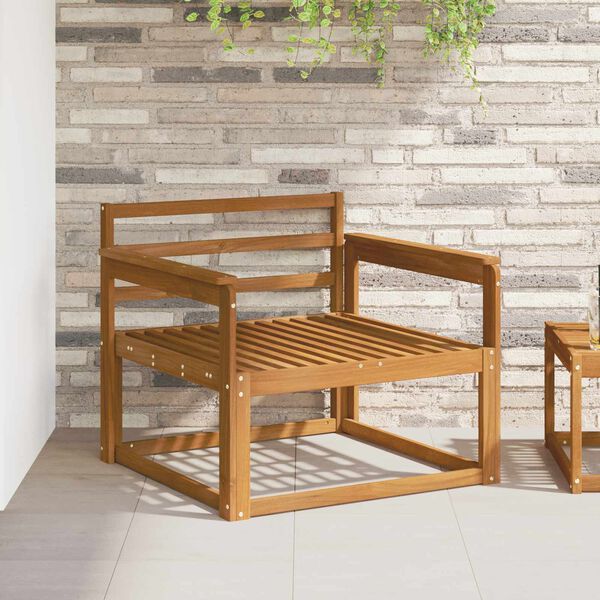 vidaXL Divano centrale per esterno Legno di Acacia Massello Naturale