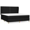 vidaXL Giroletto a Molle con Materasso Nero 180x200 cm in Tessuto