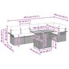 vidaXL Set Divano da Giardino con archiviazione 7 pcs Nero Poly Rattan