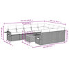vidaXL Set Divani da Giardino 11 pz con Cuscini in Polyrattan Grigio