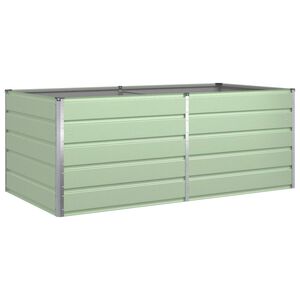 vidaXL Fioriera Verde Pastello 195 x 100 x 75 cm Acciaio zincato