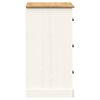vidaXL Credenza Cassetti VIGO Bianco 78x40x75 cm Legno Massello Pino