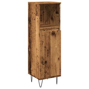 vidaXL Armadietto Bagno Legno Antico 30x30x100 cm in Legno Multistrato