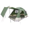 vidaXL Tenda Capanna 8 persona Verde Poliestere e Acciaio