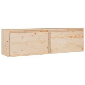 vidaXL Pensili 2 pz 60x30x35 cm in Legno Massello di Pino