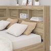 vidaXL Letto Libreria Rovere Sonoma 120 x 190 cm Legno multistrato