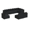 vidaXL Set Mobili da Giardino con Cuscini 8 pz in Polyrattan Nero