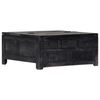 vidaXL Tavolino da Salotto Nero 65x65x30 cm in Legno Massello di Mango