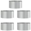 vidaXL Anello per vaso 5 pz Argento 40 x 40 x 20 cm Acciaio zincato