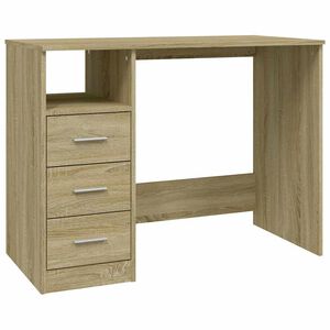 vidaXL Scrivania Cassetti Rovere Sonoma 102x50x76 cm Legno Multistrato