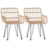 vidaXL Sedie da Giardino 2pz con Braccioli 56x64x80 cm Rattan PE