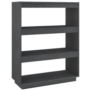 vidaXL Libreria/Divisorio Grigio 80x35x103 cm Legno Massello di Pino