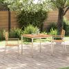 vidaXL Setdapranzodagiardino 3 pcs Marrone Teak solido