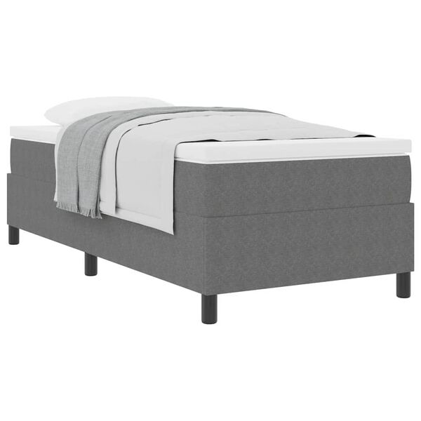 vidaXL Letto a molle Grigio chiaro e bianco 90 x 200 cm