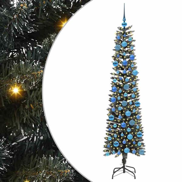 vidaXL Albero di Natale artificiale con 300 LED Verde 180 cm