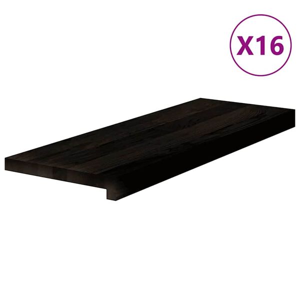 vidaXL Gradini 16 pz Marrone Scuro 70x30x2 cm Legno Massello Rovere