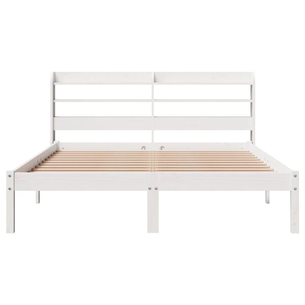 vidaXL Letto senza Materasso Bianco 120x200 cm Legno Massello di Pino