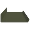 vidaXL Mensola sospesa 2 pcs Verde oliva 80 x 9 x 2,5 cm Acciaio