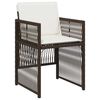 vidaXL Set da Pranzo per Giardino 5 pcs Marrone Poly Rattan