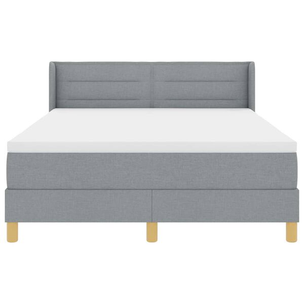 vidaXL Letto a molle Grigio chiaro 200 x 160 cm Poliestere