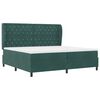 vidaXL Letto a molle con materasso Verde Scuro 200 x 200 cm Poliestere