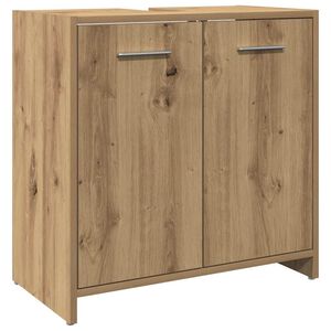 vidaXL Mobile Lavabo Bagno Rovere Artigianale Legno Multistrato