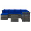 vidaXL Set Divani da Giardino su Pallet 8 pz con Cuscini Massello Pino