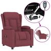 vidaXL Poltrona Elettrica Reclinabile Rosso Vino in Tessuto