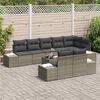 vidaXL Set Divano da Giardino con cuscino 9 pcs Grigio polyrattan