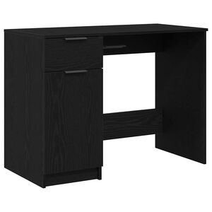 vidaXL Scrivania Rovere Nero Legno ingegnerizzato 100 x 50 x 75 cm