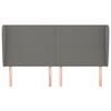 vidaXL Testiera ad Orecchio GrigioScuro 183x23x118/128cm in Tessuto