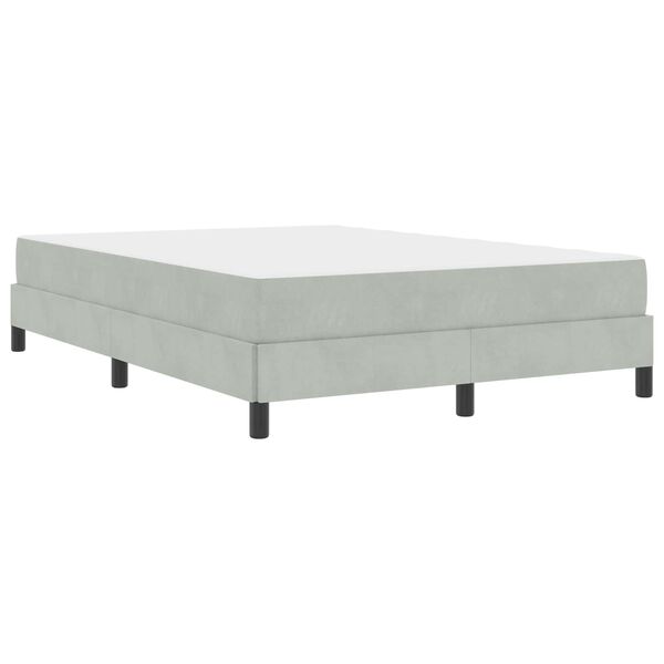 vidaXL Letto a molle con materasso Grigio chiaro 140 x 190 cm Tessuto