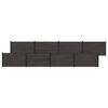 vidaXL Set di Recinzione 8 pz 1391 x 105 cm WPC e Alluminio Nero