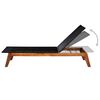 vidaXL Lettini Prendisole 2 pz con Tavolo in Polyrattan e Legno Acacia