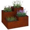 vidaXL Vaso da giardino Ruggine 80 x 80 x 60 cm