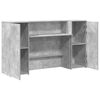 vidaXL Banco Reception Grigio Cemento 180x50x103,5cm Legno Multistrato