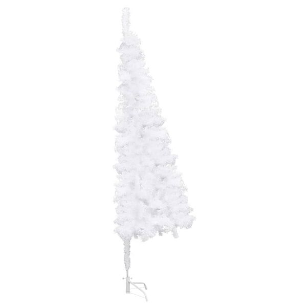 vidaXL Albero di Natale Artificiale ad Angolo Bianco 240 cm PVC