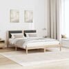 vidaXL Letto con Testiera Rivestita Grigio scuro 150 x 200 cm